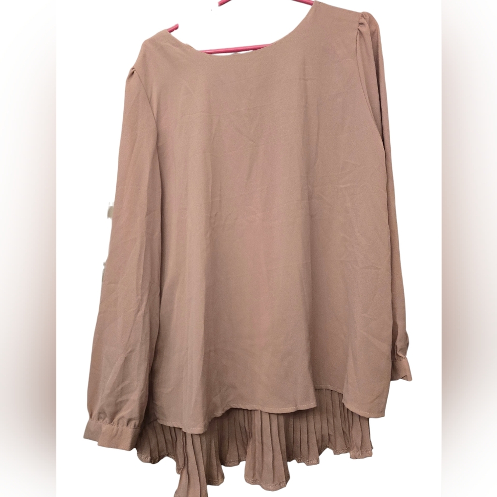 Flowy Mauve Pink Blouse 14 NWT
